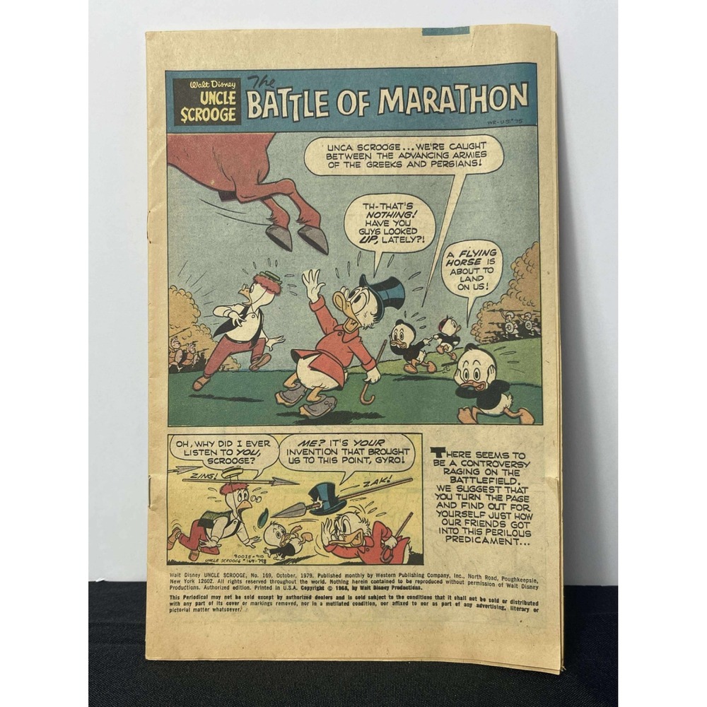 Walt Disney Uncle Scrooge Battle of Marathon Comic Book October 1979